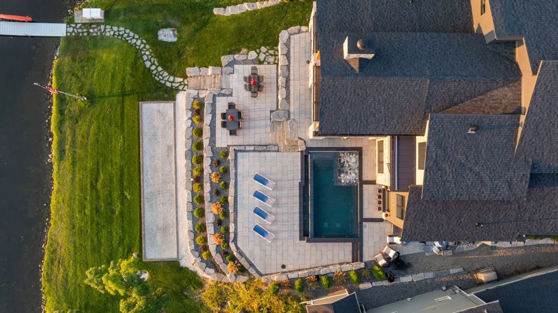 Multi-level terrace hardscape